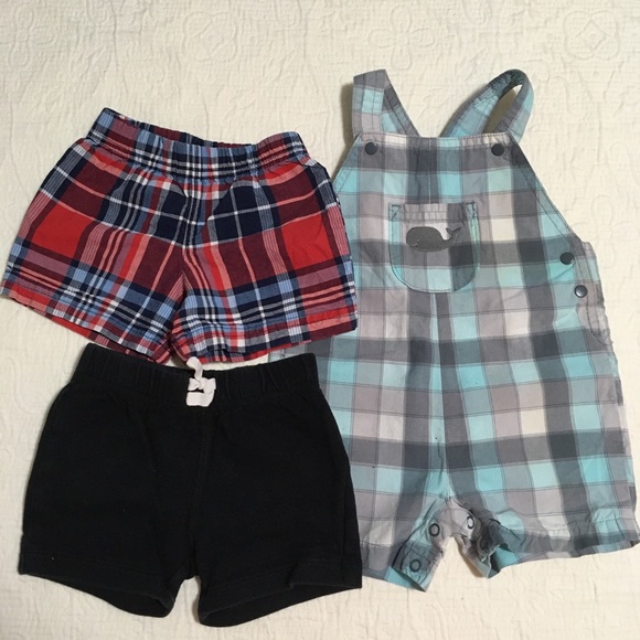 6m (4/$20) Assorted Shorts - Plaid, Stretch, & Overall - Picture 1 of 11